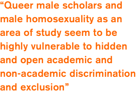 “Queer male scholars and male