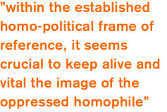 ”within the established homo-political frame